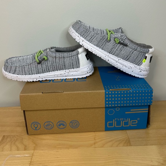 Hey Dude Wally Youth Sox Stone White US Kid's 11 - Picture 7 of 10